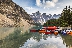 Canoes Moraine Lake, banff